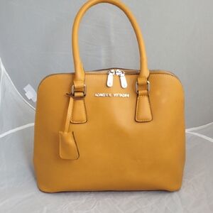 Vintage Adrienne Vittadini Mustard Satchel Bag